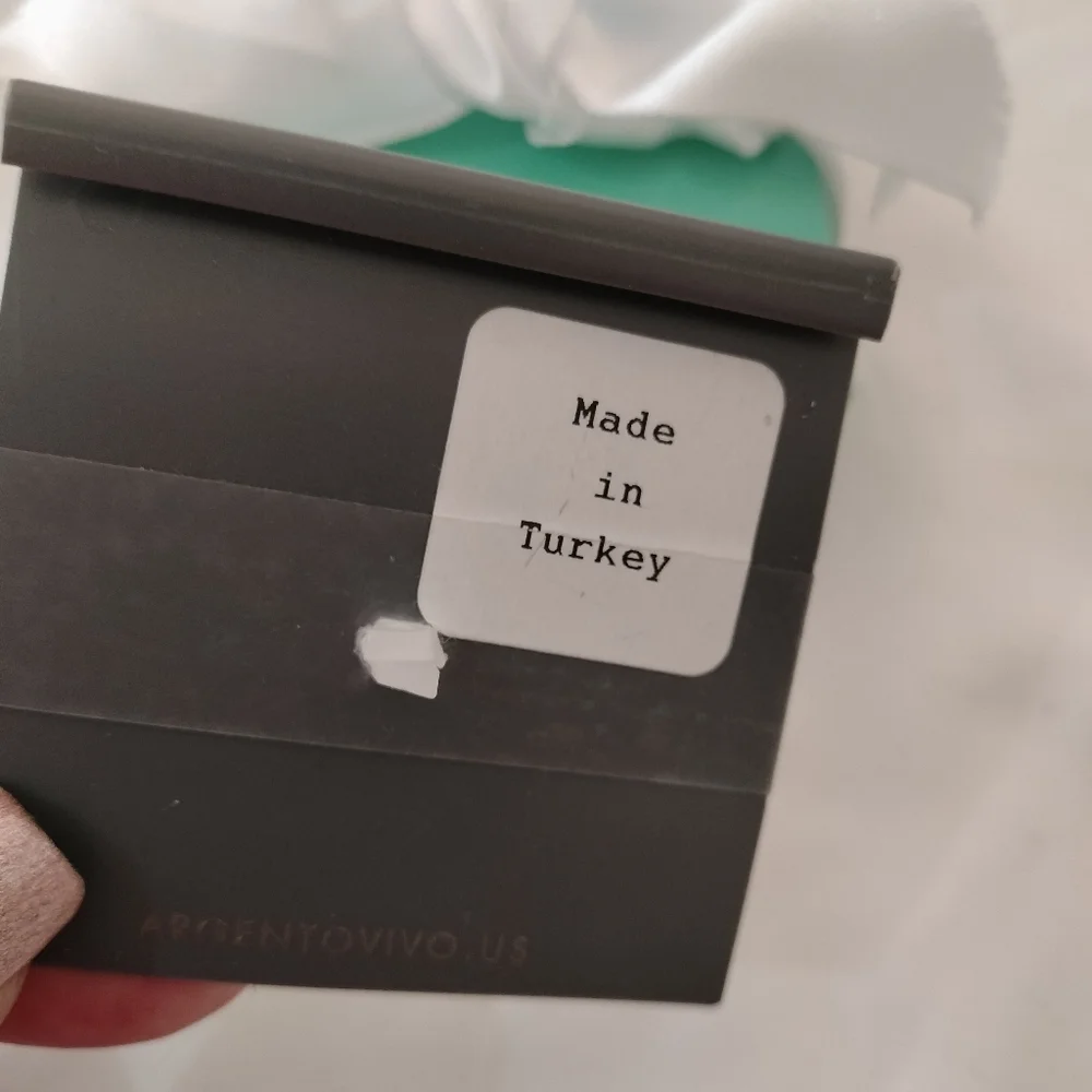 Argento Vivo Sterling Silver 18kt Gold Plated Ring, size 8 - Picture 4 of 7